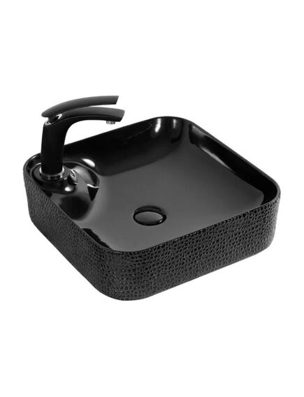 Купить Раковина-чаша CeramaLux 43 D1305H004 Черная (d1305h004) по цене 7300 руб., в Санкт-Петебруге в интернет магазине 100-Систем, а также дургие товары CeramaLux из раздела Накладные раковины и Раковины и пьедесталы