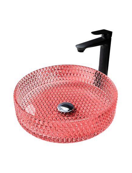 Купить Раковина накладная стеклянная ABBER Glas AK2301OR красная (ak2301or) по цене 21100 руб., в Санкт-Петебруге в интернет магазине 100-Систем, а также дургие товары ABBER из раздела Накладные раковины и Раковины и пьедесталы