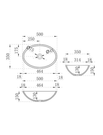 Купить Раковина прозрачная Vincea VBS-6T11B, 500*350*150, накладная, цвет черный, , шт (vbs-6t11b) по цене 22781 руб., в Санкт-Петебруге в интернет магазине 100-Систем, а также дургие товары Vincea из раздела Накладные раковины и Раковины и пьедесталы