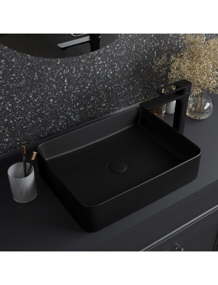 Купить Чёрный матовый умывальник накладной, Slide, IDDIS, SLIBM02i27 (slibm02i27) по цене 7290 руб., в Санкт-Петебруге в интернет магазине 100-Систем, а также дургие товары IDDIS из раздела Накладные раковины и Раковины и пьедесталы
