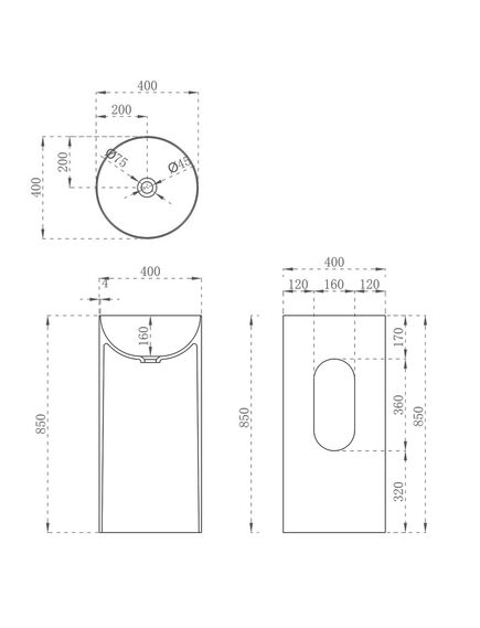 Купить Раковина из искусственного камня Vincea VBS-6SP01MW, 400*400*850, напольная, цвет белый матовый, , шт (VBS-6SP01MW) по цене 62253.5 руб., в Санкт-Петебруге в интернет магазине 100-Систем, а также дургие товары Vincea из раздела Накладные раковины и Раковины и пьедесталы
