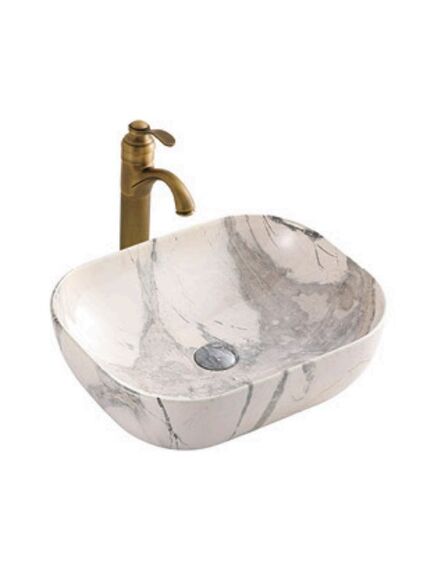 Купить Раковина-чаша CeramaLux 50 K397G125 Белая Серая (K397G125) по цене 8700 руб., в Санкт-Петебруге в интернет магазине 100-Систем, а также дургие товары CeramaLux из раздела Накладные раковины и Раковины и пьедесталы