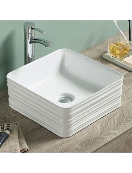 Купить CeramaLux N W1531A Раковина накладная 38 см (w1531а) по цене 9400 руб., в Санкт-Петебруге в интернет магазине 100-Систем, а также дургие товары CeramaLux из раздела Накладные раковины и Раковины и пьедесталы