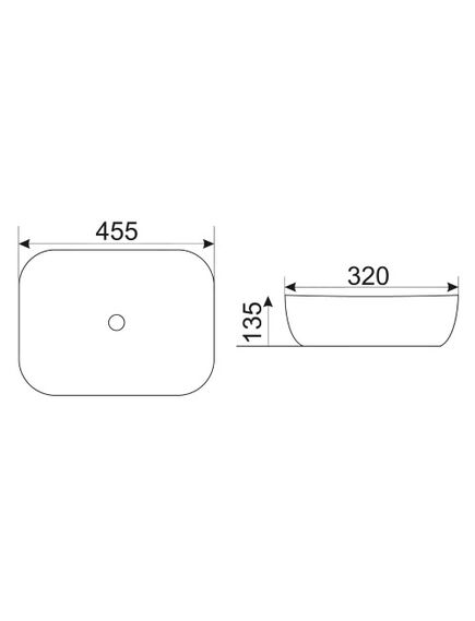 Купить CeramaLux NC D1333H020 Раковина накладная  46 см (D1333H020) по цене 7300 руб., в Санкт-Петебруге в интернет магазине 100-Систем, а также дургие товары CeramaLux из раздела Накладные раковины и Раковины и пьедесталы