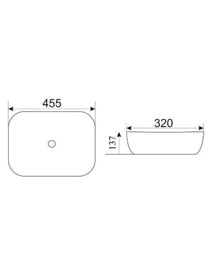 Купить CeramaLux NC D1333H021 Раковина накладная  46 см (D1333H021) по цене 7300 руб., в Санкт-Петебруге в интернет магазине 100-Систем, а также дургие товары CeramaLux из раздела Накладные раковины и Раковины и пьедесталы
