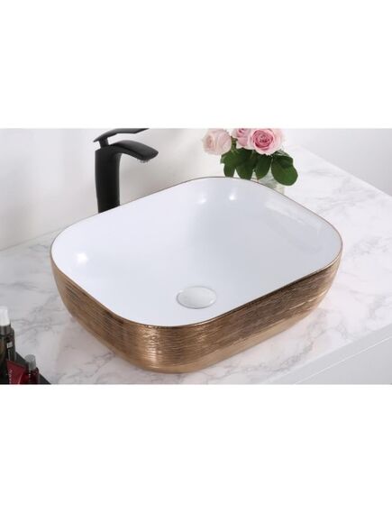 Купить CeramaLux NC D1333H132 Раковина накладная  46 см (D1333H132) по цене 13267.8 руб., в Санкт-Петебруге в интернет магазине 100-Систем, а также дургие товары CeramaLux из раздела Накладные раковины и Раковины и пьедесталы