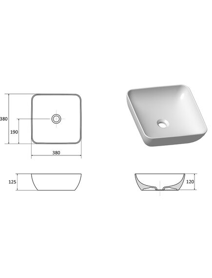 Купить Раковина 38 см Ravak Uni Slim XJX01138001 (XJX01138001) по цене 22550 руб., в Санкт-Петебруге в интернет магазине 100-Систем, а также дургие товары RAVAK из раздела Накладные раковины и Раковины и пьедесталы