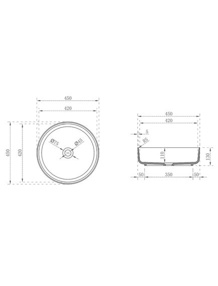 Купить Раковина прозрачная Vincea VBS-6T16B, 450*450*130, накладная, цвет черный, , шт (vbs-6t16b) по цене 25906.5 руб., в Санкт-Петебруге в интернет магазине 100-Систем, а также дургие товары Vincea из раздела Накладные раковины и Раковины и пьедесталы
