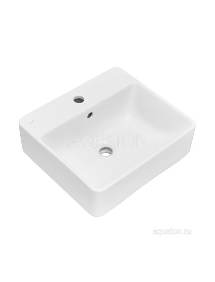 Купить Раковина Aquaton Geometry 450х400 белая WQ8A37000000004 (WQ8A37000000004) по цене 6928.78 руб., в Санкт-Петебруге в интернет магазине 100-Систем, а также дургие товары AQUATON из раздела Накладные раковины и Раковины и пьедесталы