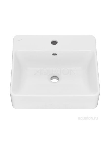 Купить Раковина Aquaton Geometry 450х400 белая WQ8A37000000004 (WQ8A37000000004) по цене 6928.78 руб., в Санкт-Петебруге в интернет магазине 100-Систем, а также дургие товары AQUATON из раздела Накладные раковины и Раковины и пьедесталы