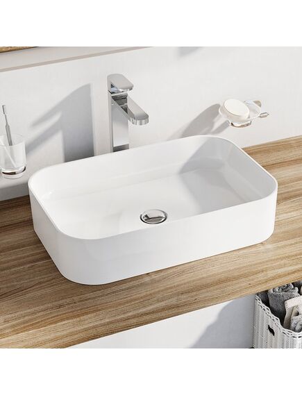 Купить Раковина 55 см Ravak Ceramic Slim R XJX01155002 (XJX01155002) по цене 25850 руб., в Санкт-Петебруге в интернет магазине 100-Систем, а также дургие товары RAVAK из раздела Накладные раковины и Раковины и пьедесталы