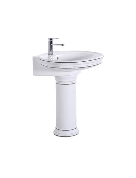 Купить CeramaLux 1411 Раковина подвесная 75 см (1411) по цене 36103.6 руб., в Санкт-Петебруге в интернет магазине 100-Систем, а также дургие товары CeramaLux из раздела Напольные раковины и Раковины и пьедесталы