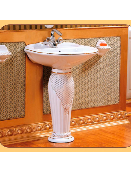 Купить Раковина CeramaLux Lux Classic 54 J-766 Белая (J-766) по цене 47513.7 руб., в Санкт-Петебруге в интернет магазине 100-Систем, а также дургие товары CeramaLux из раздела Напольные раковины и Раковины и пьедесталы