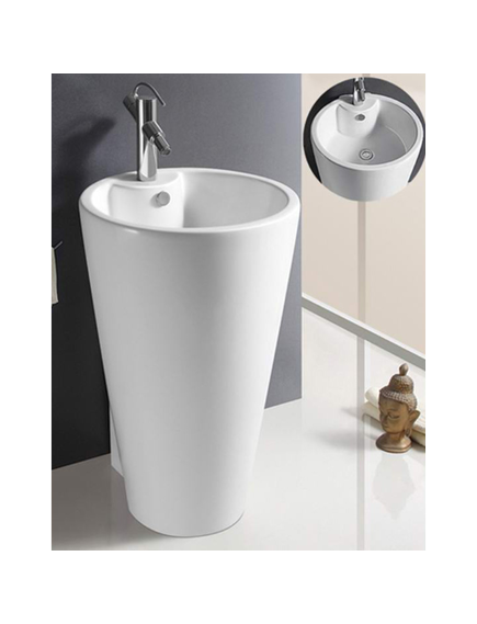 Купить Раковина CeramaLux 52 B134B Белая (b134b) по цене 30450 руб., в Санкт-Петебруге в интернет магазине 100-Систем, а также дургие товары CeramaLux из раздела Напольные раковины и Раковины и пьедесталы