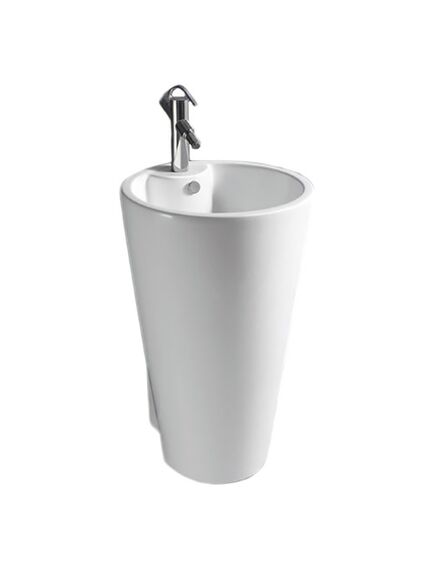 Купить Раковина CeramaLux 52 B134B Белая (b134b) по цене 30450 руб., в Санкт-Петебруге в интернет магазине 100-Систем, а также дургие товары CeramaLux из раздела Напольные раковины и Раковины и пьедесталы