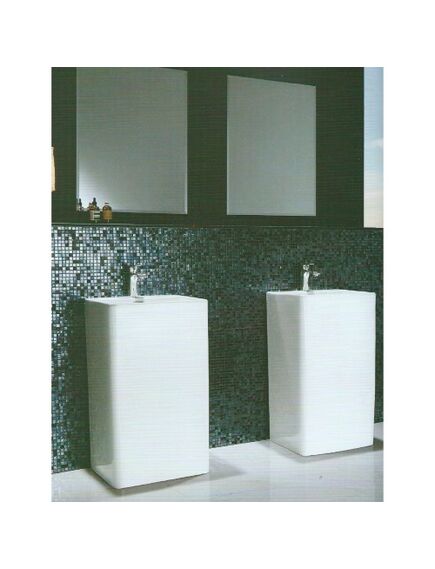 Купить Раковина CeramaLux 41 P7004L Белая (p7004l) по цене 28300 руб., в Санкт-Петебруге в интернет магазине 100-Систем, а также дургие товары CeramaLux из раздела Напольные раковины и Раковины и пьедесталы