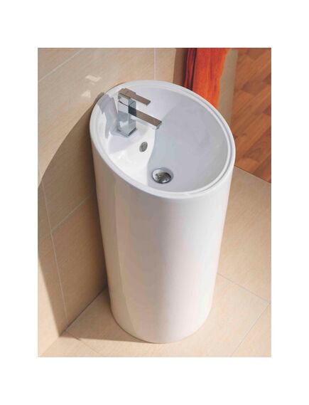 Купить Раковина CeramaLux 46 P7030L Белая (p7030l) по цене 27600 руб., в Санкт-Петебруге в интернет магазине 100-Систем, а также дургие товары CeramaLux из раздела Напольные раковины и Раковины и пьедесталы