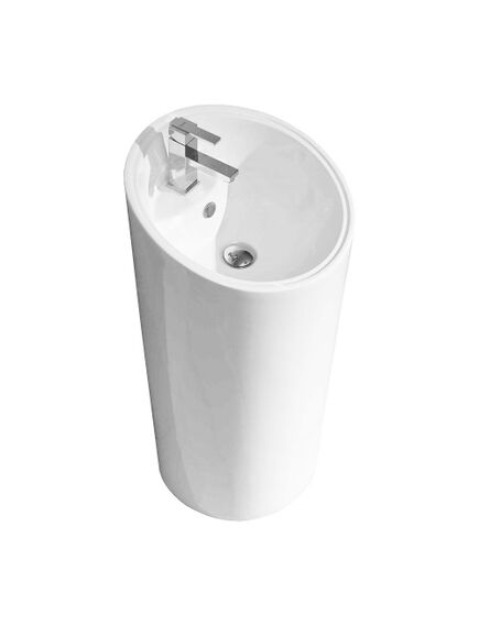 Купить Раковина CeramaLux 46 P7030L Белая (p7030l) по цене 27600 руб., в Санкт-Петебруге в интернет магазине 100-Систем, а также дургие товары CeramaLux из раздела Напольные раковины и Раковины и пьедесталы