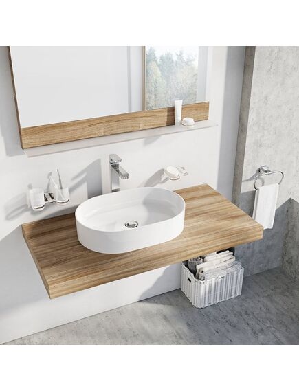 Купить Раковина 55 см Ravak Ceramic Slim O XJX01155001 (XJX01155001) по цене 25850 руб., в Санкт-Петебруге в интернет магазине 100-Систем, а также дургие товары RAVAK из раздела Накладные раковины и Раковины и пьедесталы