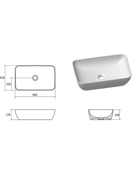 Купить Раковина 50 см Ravak Uni Slim XJX01150001 (xjx01150001) по цене 22990 руб., в Санкт-Петебруге в интернет магазине 100-Систем, а также дургие товары RAVAK из раздела Накладные раковины и Раковины и пьедесталы