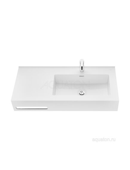 Купить Раковина AQUATON Квадро Про 100 правая 1A733231QA01R (1a733231qa01r) по цене 28417.7 руб., в Санкт-Петебруге в интернет магазине 100-Систем, а также дургие товары AQUATON из раздела Подвесные раковины и Раковины и пьедесталы