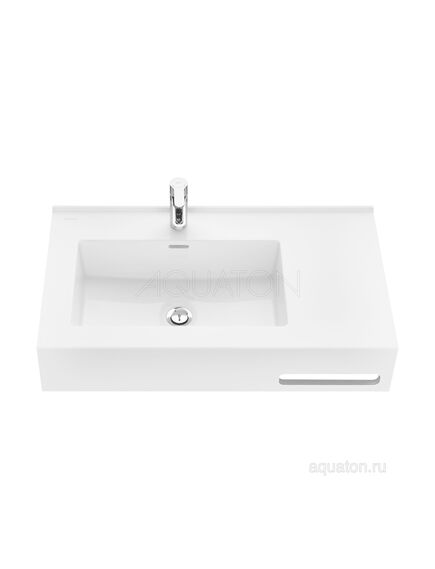 Купить Раковина AQUATON Квадро Про 80 левая 1A734431QA01L (1a734431qa01l) по цене 24606.7 руб., в Санкт-Петебруге в интернет магазине 100-Систем, а также дургие товары AQUATON из раздела Подвесные раковины и Раковины и пьедесталы