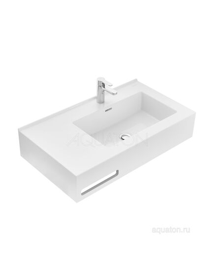 Купить Раковина AQUATON Квадро Про 80 правая 1A734331QA01R (1a734331qa01r) по цене 24606.7 руб., в Санкт-Петебруге в интернет магазине 100-Систем, а также дургие товары AQUATON из раздела Подвесные раковины и Раковины и пьедесталы
