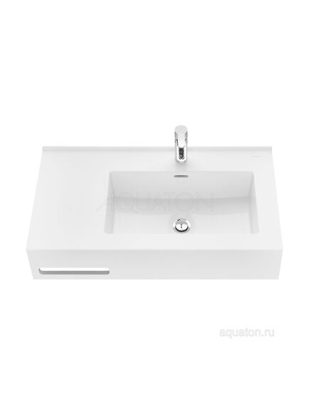 Купить Раковина AQUATON Квадро Про 80 правая 1A734331QA01R (1a734331qa01r) по цене 24606.7 руб., в Санкт-Петебруге в интернет магазине 100-Систем, а также дургие товары AQUATON из раздела Подвесные раковины и Раковины и пьедесталы