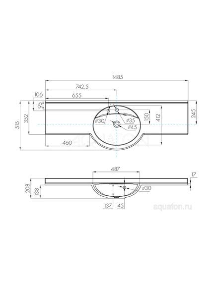 Купить Раковина AQUATON Отель 5/150 белая с навесами 1A70133NOT010 (1a70133not010) по цене 37172.7 руб., в Санкт-Петебруге в интернет магазине 100-Систем, а также дургие товары AQUATON из раздела Подвесные раковины и Раковины и пьедесталы
