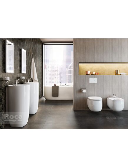 Купить Раковина Roca Beyond 50х42 3270B0000 (3270b0000) по цене 232586.77 руб., в Санкт-Петебруге в интернет магазине 100-Систем, а также дургие товары ROCA из раздела Напольные раковины и Раковины и пьедесталы