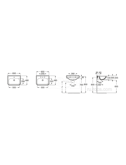 Купить Раковина Roca Carmen 65х48 3270A1000 (3270a1000) по цене 32757.27 руб., в Санкт-Петебруге в интернет магазине 100-Систем, а также дургие товары ROCA из раздела Подвесные раковины и Раковины и пьедесталы