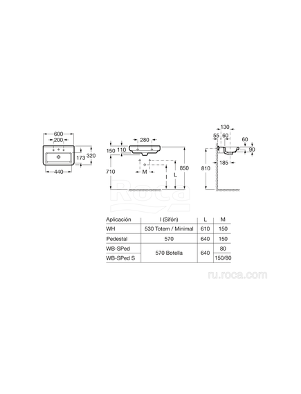 Купить Раковина Roca Dama-N 60х32 327785000 (327785000) по цене 15681.77 руб., в Санкт-Петебруге в интернет магазине 100-Систем, а также дургие товары ROCA из раздела Подвесные раковины и Раковины и пьедесталы