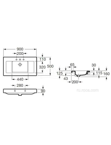 Купить Раковина Roca Stratum 90x50 327632000 (327632000) по цене 36449.27 руб., в Санкт-Петебруге в интернет магазине 100-Систем, а также дургие товары ROCA из раздела Подвесные раковины и Раковины и пьедесталы
