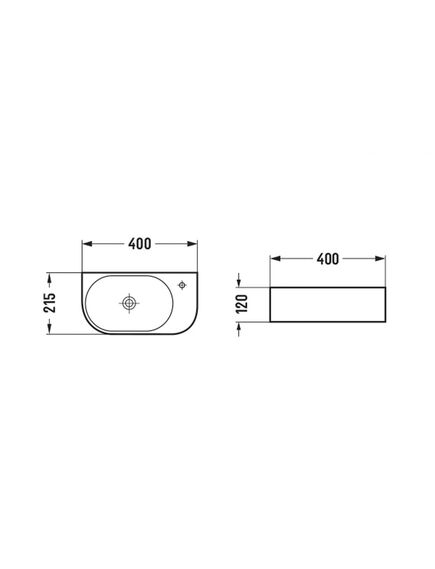 Купить Раковина керамическая Vincea VBS-506L, 400*215*120, подвесная, цвет белый, левая, , шт (vbs-506l) по цене 4265.5 руб., в Санкт-Петебруге в интернет магазине 100-Систем, а также дургие товары Vincea из раздела Подвесные раковины и Раковины и пьедесталы