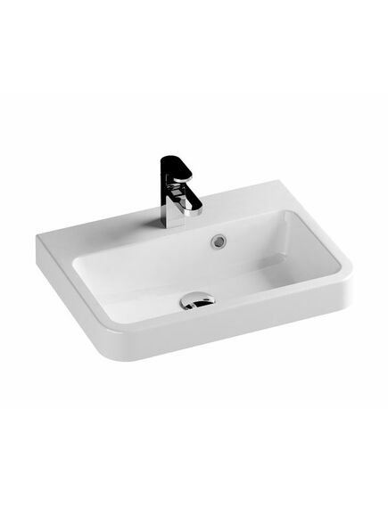 Купить Раковина Ravak Be Happy II 55 XJA01155000 Белая (xja01155000) по цене 33550 руб., в Санкт-Петебруге в интернет магазине 100-Систем, а также дургие товары RAVAK из раздела Подвесные раковины и Раковины и пьедесталы