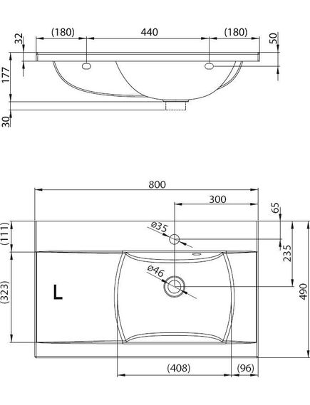 Купить Раковина Ravak Classic 80 L Белая (xjdl1180000) по цене 24160 руб., в Санкт-Петебруге в интернет магазине 100-Систем, а также дургие товары RAVAK из раздела Подвесные раковины и Раковины и пьедесталы