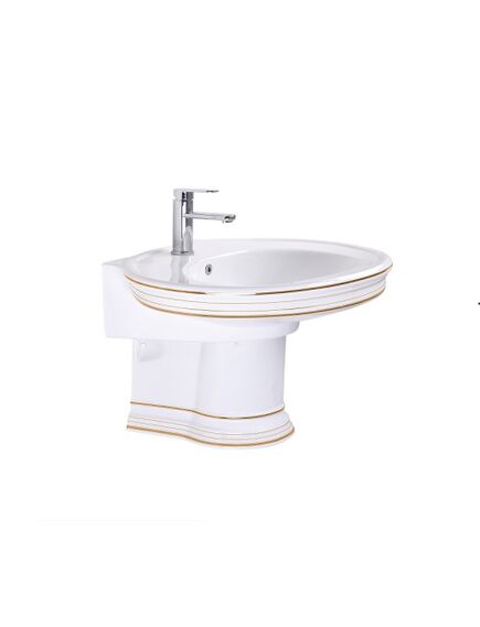 Купить Раковина CeramaLux Lux Classic 75 4290 Белая (4290) по цене 38998.7 руб., в Санкт-Петебруге в интернет магазине 100-Систем, а также дургие товары CeramaLux из раздела Подвесные раковины и Раковины и пьедесталы