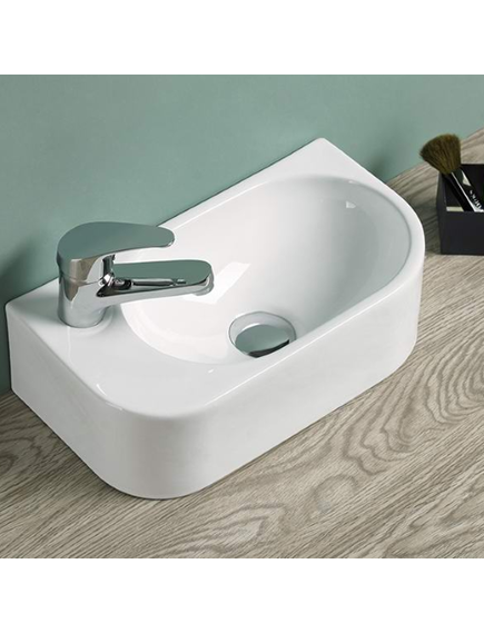 Купить Раковина CeramaLux 40 78204 R белая (78204r) по цене 8400 руб., в Санкт-Петебруге в интернет магазине 100-Систем, а также дургие товары CeramaLux из раздела Подвесные раковины и Раковины и пьедесталы