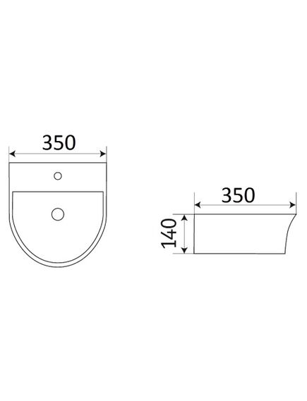 Купить Раковина CeramaLux 35 78370 Белая (78370) по цене 7300 руб., в Санкт-Петебруге в интернет магазине 100-Систем, а также дургие товары CeramaLux из раздела Подвесные раковины и Раковины и пьедесталы