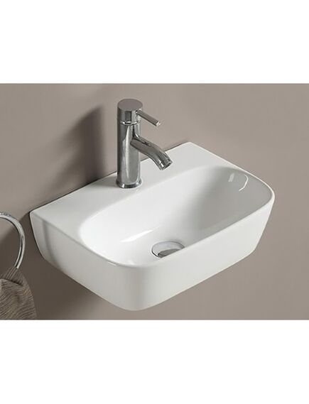 Купить Раковина CeramaLux 42 78401 Белая (78401) по цене 8400 руб., в Санкт-Петебруге в интернет магазине 100-Систем, а также дургие товары CeramaLux из раздела Подвесные раковины и Раковины и пьедесталы