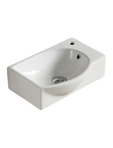Купить Раковина CeramaLux 40 78404L Белая (78404l) по цене 8400 руб., в Санкт-Петебруге в интернет магазине 100-Систем, а также дургие товары CeramaLux из раздела Подвесные раковины и Раковины и пьедесталы