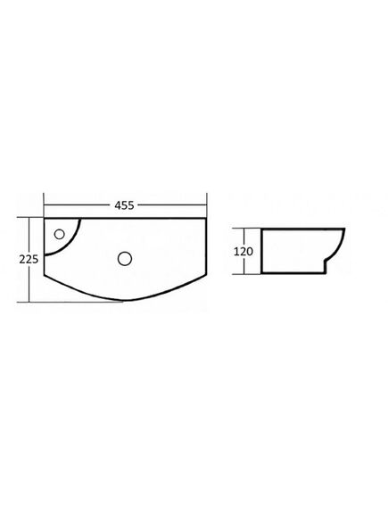 Купить CeramaLux N 7946L Раковина накладная  46 см (7946l) по цене 7800 руб., в Санкт-Петебруге в интернет магазине 100-Систем, а также дургие товары CeramaLux из раздела Подвесные раковины и Раковины и пьедесталы
