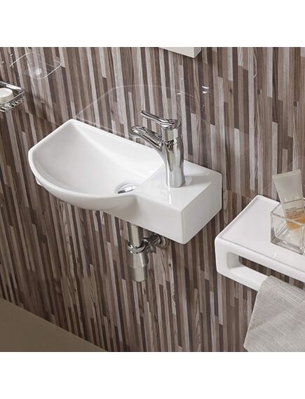 Купить CeramaLux N 7947BL Раковина накладная  45 см (7947bl) по цене 7300 руб., в Санкт-Петебруге в интернет магазине 100-Систем, а также дургие товары CeramaLux из раздела Подвесные раковины и Раковины и пьедесталы