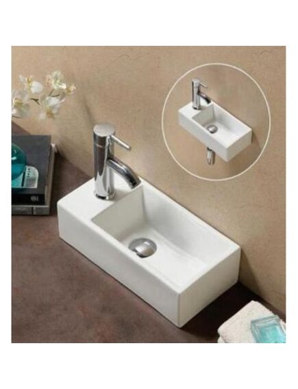 Купить CeramaLux N 9048DR Раковина накладная  41 см (9048DR) по цене 8400 руб., в Санкт-Петебруге в интернет магазине 100-Систем, а также дургие товары CeramaLux из раздела Подвесные раковины и Раковины и пьедесталы