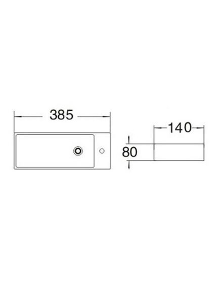 Купить Раковина CeramaLux 38 9048 L белая (9048FL) по цене 8400 руб., в Санкт-Петебруге в интернет магазине 100-Систем, а также дургие товары CeramaLux из раздела Подвесные раковины и Раковины и пьедесталы
