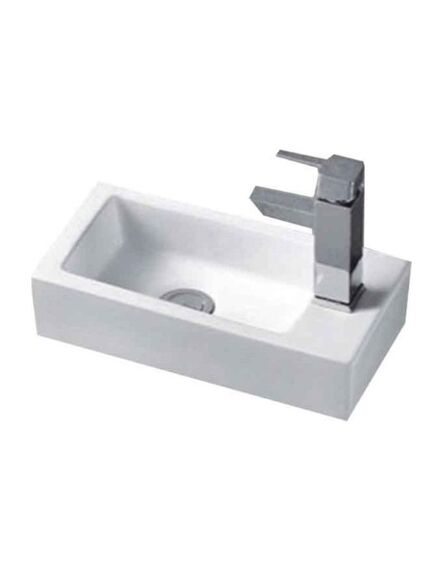 Купить Раковина CeramaLux 36 9272 L белая (9272l) по цене 7800 руб., в Санкт-Петебруге в интернет магазине 100-Систем, а также дургие товары CeramaLux из раздела Подвесные раковины и Раковины и пьедесталы