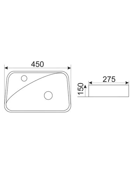 Купить CeramaLux N 9275L Раковина накладная  45 см (9275L) по цене 7100 руб., в Санкт-Петебруге в интернет магазине 100-Систем, а также дургие товары CeramaLux из раздела Подвесные раковины и Раковины и пьедесталы