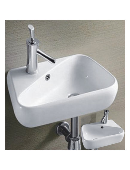 Купить Раковина CeramaLux 45 9275R Белая (9275R) по цене 7100 руб., в Санкт-Петебруге в интернет магазине 100-Систем, а также дургие товары CeramaLux из раздела Подвесные раковины и Раковины и пьедесталы