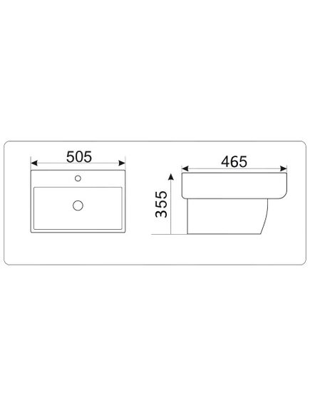 Купить CeramaLux N NB 164 Раковина подвесная  52 см (NB164) по цене 16250 руб., в Санкт-Петебруге в интернет магазине 100-Систем, а также дургие товары CeramaLux из раздела Подвесные раковины и Раковины и пьедесталы