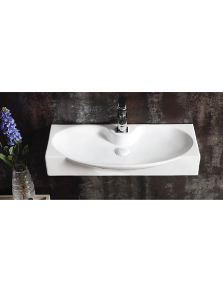 Купить Раковина CeramaLux 68 STR 4282A Белая (str4282a) по цене 13400 руб., в Санкт-Петебруге в интернет магазине 100-Систем, а также дургие товары CeramaLux из раздела Подвесные раковины и Раковины и пьедесталы